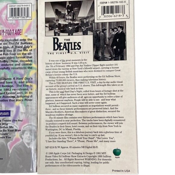 New The Beatles Collection 3 pk VHS Tapes Bonus Footage 1995 MPI Home Video - Picture 5 of 7
